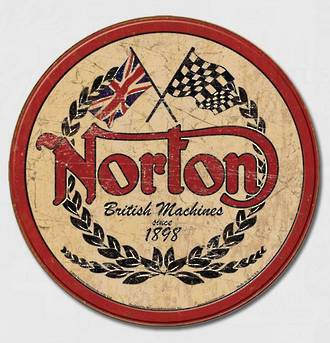 Tin Sign Norton Round